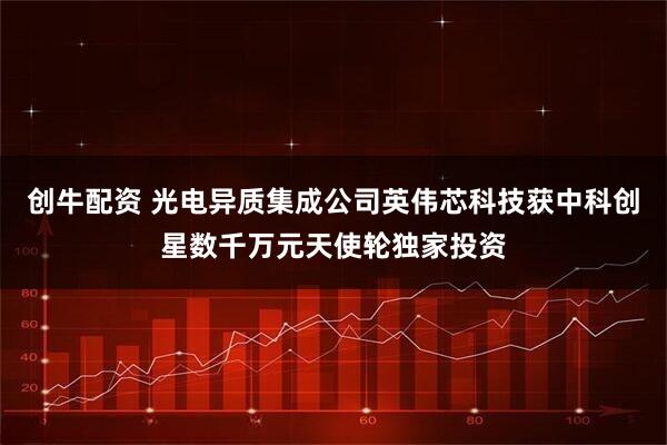 创牛配资 光电异质集成公司英伟芯科技获中科创星数千万元天使轮独家投资