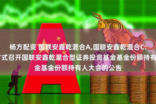 杨方配资 国联安鑫乾混合A,国联安鑫乾混合C: 关于以通讯方式召开国联安鑫乾混合型证券投资基金基金份额持有人大会的公告