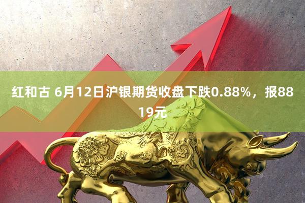 红和古 6月12日沪银期货收盘下跌0.88%，报8819元