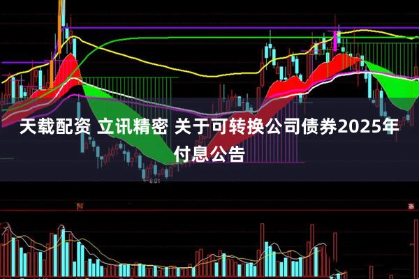 天载配资 立讯精密 关于可转换公司债券2025年付息公告